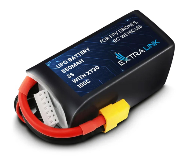 ExtraLink LiPo 3S 550mAh XT30 100C Bateria do dronów FPV - 1500636 - zdjęcie